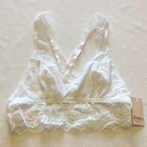 Candie’s Lace Bralette w/ Cross Back Straps